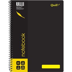 Quill Notebook A4 7mm Ruled 70gsm 120 Pages Black