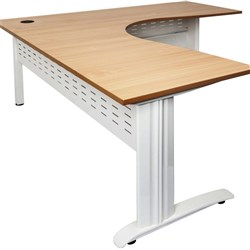 Rapidline Rapid Span Corner Workstation 1800/1800W x 700D x 730mmH White/White