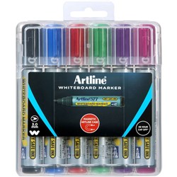 Artline 577 Whiteboard Markers Bullet 3mm Assorted Colours Hard Case Pack Of 6