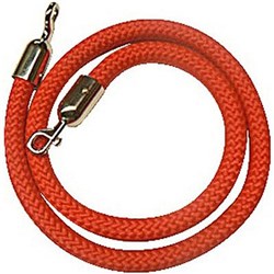 Visionchart Barrier Rope Red with Chrome Ends 1.5m