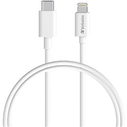 Verbatim Charge & Sync Lightning To Type C Cable 1 Metre White