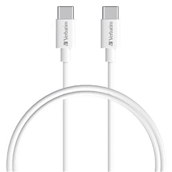 Verbatim Charge & Sync USB-C to USB-C Cable 1 Metre White