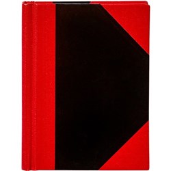 Spirax Casebound Notebook A4 200 Page Ruled Black And Red