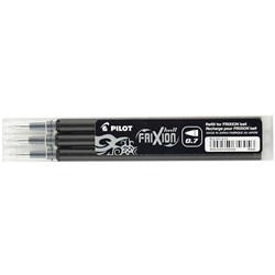 Pilot Frixion Ball 0.7mm Pen Refill Black Pack of 3