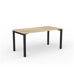 OLG Axis Straight Desk 1800W x 750D x 715mmH Black Frame New Oak Top
