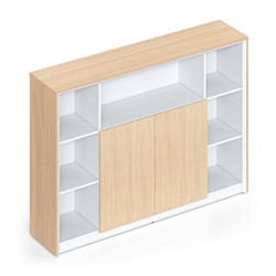 Rapidline Casa Shelving And Storage Unit 1800W x 400D x 1250mmH Oak And White
