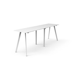 Rapidline Eternity High Bar Table 3000W x 750D x 1050mmH Natural White Top White Frame