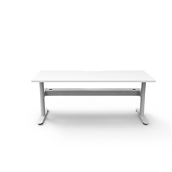 Rapidline Halo Static Single Sided Workstation + Cable Tray 1800Wx750Dx730mmH White/White