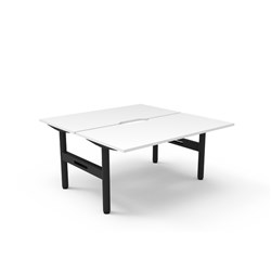 Rapidline Halo Static Back To Back Workstation 2 Person 1500Wx1500Dx730mmH White/Black