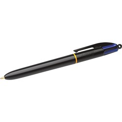 Bic 4 Colour Counter Ballpoint Pen Retractable Medium 1mm Blue
