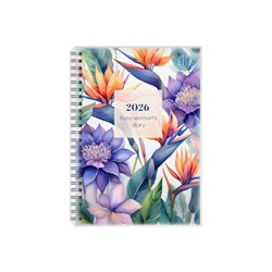 Upward Busy Woman's Diary A5 Week To View Bird Of Paradise