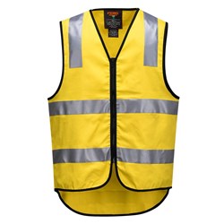 Portwest Hi-Vis Zipped Cotton Vest 3XL Yellow