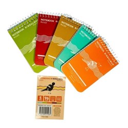 Bibbulmun Pocket Notebook 112 x 77mm Ruled 96 Page Top Opening Assorted Pack Of 5