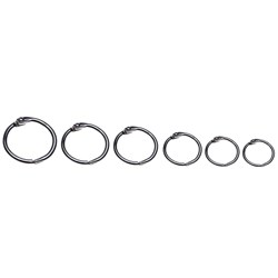 Esselte Hinged Rings No.7 19mm Silver Box Of 100