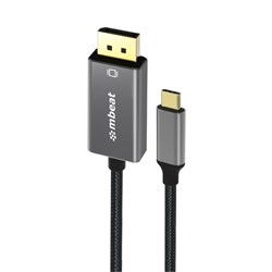 Mbeat ToughLink USB-C To DisplayPort Cable 4K 1.8 Metre Grey