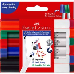 Faber-Castell Connector Whiteboard Marker Assorted Pack of 6