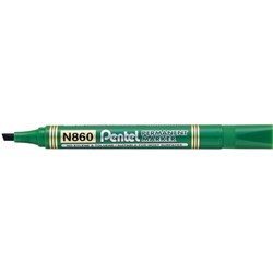Pentel N860 Permanent Marker Chisel 1.5-4.5mm Green
