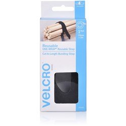 Velcro Brand Reusable Wrap 19mm x 3m Black