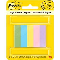 Post-It 670-5AU Page Markers 12.7 x 44.4mm Floral Fantasy 100 Sheet Pad Pack Of 5