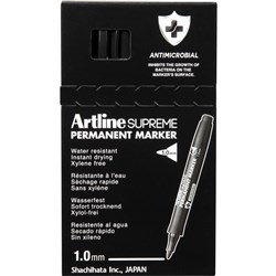 Artline Supreme Permanent Marker Bullet 1mm Black