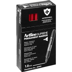 ARTLINE SUPREME PERMANENT MARKER RED BOX ANGLED