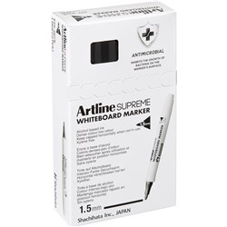 Artline Supreme Whiteboard Marker Bullet 1.5mm Black