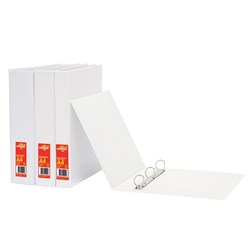 Office Choice Enviro Insert Binder A4 2D Ring 25mm 100% Recycled White