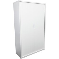 Rapidline Go Tambour Door Cupboard No Shelves Included 1200W x 473D x 1981mmH White