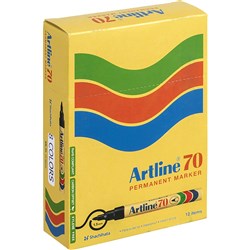 Artline 70 Permanent Markers Bullet 1.5mm Assorted Pack Of 8